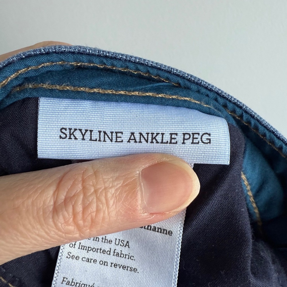 PAIGE Skyline Ankle Peg 'Bridgette' Medium Wash Ladies Skinny Jeans, 27 - Picture 5 of 8